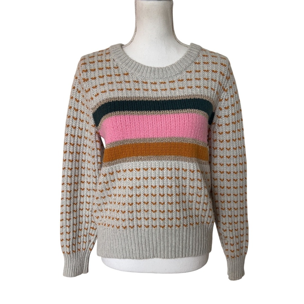 FINAL CLEARANCE Madewell Striped Barfiield Merino Wool alpaca blend sweater S